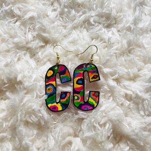 Handmade custom letter earrings😍